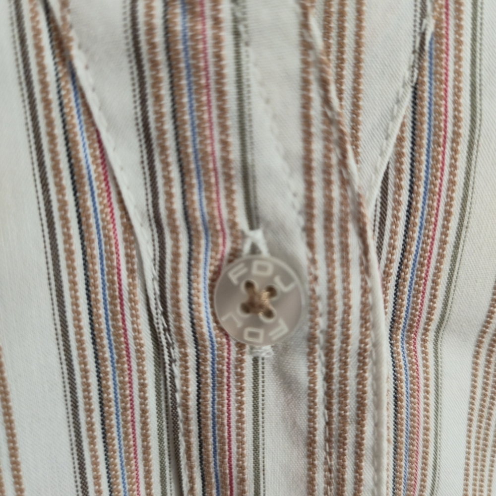 FDJ French Dressing 16 Striped Button Down Shirt Tailored Professional Classic - Picture 6 of 16